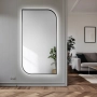 Lustro w ramie czarnej MDF SLIM z podświetleniem - ŁEZKA LED - kolor ramy do wyboru